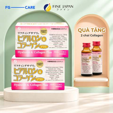 (Combo 2) Nước Uống Dưỡng Da Fine Japan Hyaluron & Collagen Plus