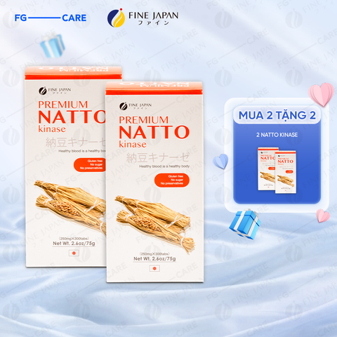 (Combo 2) Viên Uống Hỗ Trợ Phòng Ngừa Đột Quỵ Fine Japan Natto Kinase 300 Viên