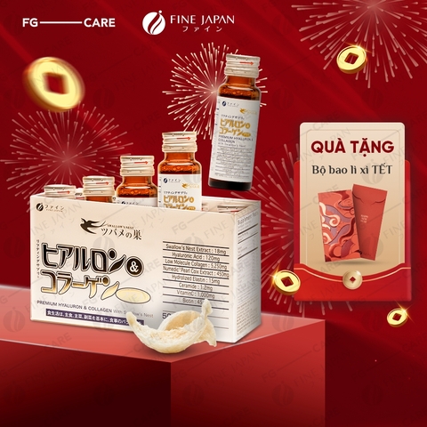 Nước uống Fine Japan Hyaluron & Collagen with Swallow's Nest 10 Chai x 50ml