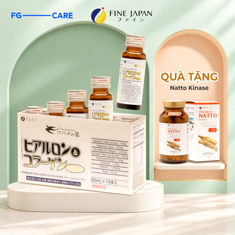Nước uống Fine Japan Hyaluron & Collagen with Swallow's Nest 10 Chai x 50ml