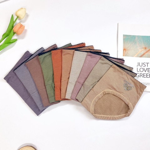 Quần Lót Nữ Cotton Gỗ Sồi Kháng Khuẩn Co Giãn Mềm Mát Coandcom NO901