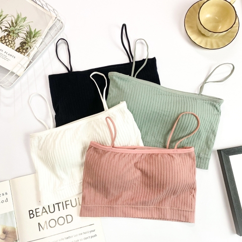 Áo dây kẻ sọc nối có mút (GG 48K)