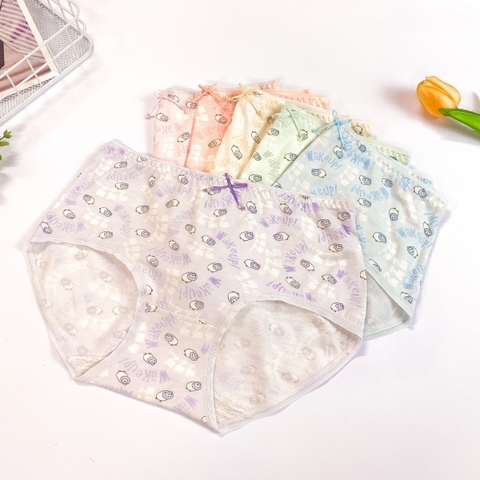 Quần lót nữ sinh cotton lụa họa tiết hình NO8968