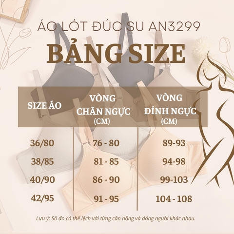 Áo Lót Nữ Su Tăm Không Gọng Ôm Tròn Quả AN3299