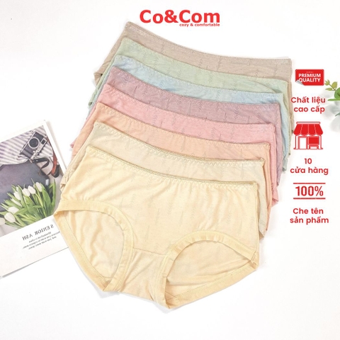 Quần Lót Nữ Cotton Gỗ Sồi Kháng Khuẩn Co Giãn Mềm Mát Coandcom NO901
