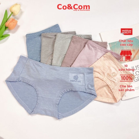 Quần Lót Nữ Cotton Gỗ Sồi Kháng Khuẩn Co Giãn Mềm Mát Coandcom NO901