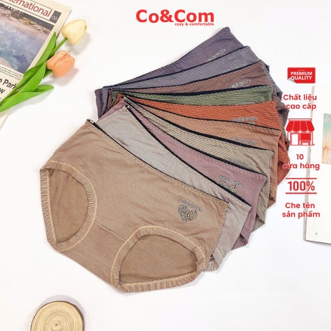 Quần Lót Nữ Cotton Gỗ Sồi Kháng Khuẩn Co Giãn Mềm Mát Coandcom NO901