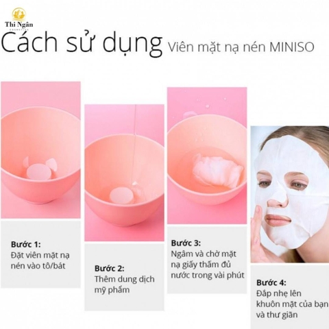 Mặt nạ dạng viên nén Miniso gói 100 viên