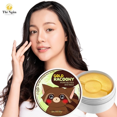 Mặt Nạ Dưỡng Mắt & Trị Mụn Secret Key Gold Racoony Hydro Gel Eye & Spot Patch