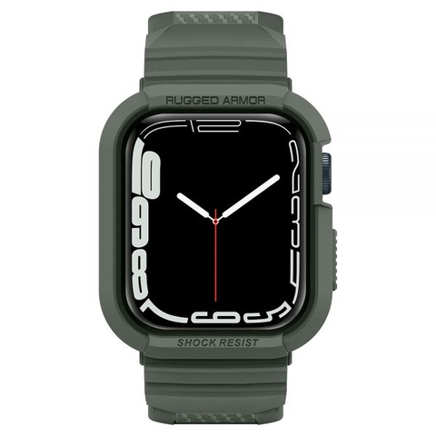 Ốp Kèm Dây Bền Bỉ Spigen Rugged Amor Pro dành cho Apple Watch Series (44mm/45mm) Chống trầy xướt, tăng thêm vẻ đẹp hiện đại