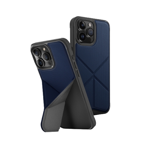 Ốp UNIQ Hybrid Magclick Charging Transforma Dành Cho iPhone 15 Pro/15 Pro Max Có Chân Đế