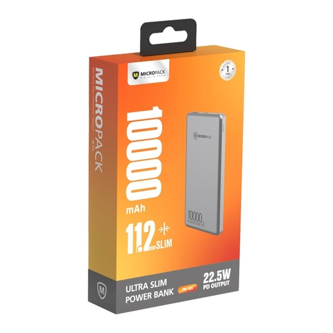 Pin Sạc Dự Phòng MicroPack POWER STORE PB-10S Siêu Mỏng 11.2mm Chuẩn PD Công Suất Tối Đa 22.5W