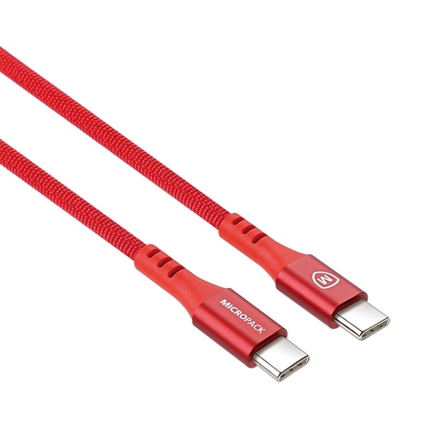 Cáp Sạc MicroPack POWER LINK MC-CC23 Sạc Nhanh USB-C to C Dòng Điện Tối Đa 3A Dệt Bằng Sợi Kevlar Siêu Bền