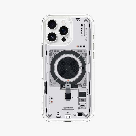 Ốp SPIGEN Ultra Hybrid NEO ONE MagFit Cho iPhone 16 Pro/ 16 Pro Max Mặt Lưng Tái Hiện Chi Tiết Linh Kiện Bên Trong