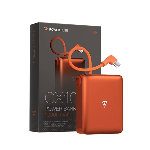 Pin Dự Phòng Siêu Nhỏ MIPOW POWERCUBE CX10 10000 mAh Tích Hợp Cáp USB Làm Móc Đeo Ultra-Mini Aluminum Chứng Chỉ CCC