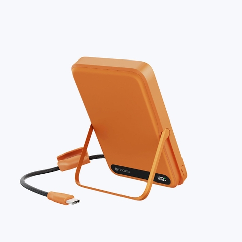 Pin Dự Phòng Không Dây Kèm Cáp MAZER MagLink19 Qi2 15W PD27W 10.000 mAh Chứng Nhận 3C Sạc Được Apple Watch Kèm Chân Đế