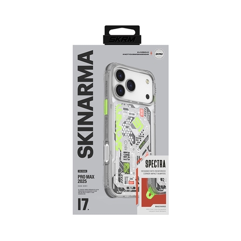 Ốp Lưng iPhone 17 Pro/ 17 Pro Max SKINARMA SPECTRA Mag-Charge In Họa Tiết IML Cao Cấp