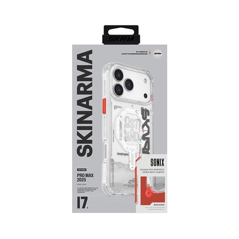 Ốp Lưng iPhone 17 Pro/ 17 Pro Max SKINARMA SONIX Mag-Charge In Họa Tiết Cảm Hứng Từ Công Nghệ Sành Điệu Thời Trang
