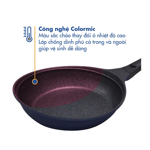 KFP-20CI Chảo không dính Korea King cạn đường kính 20cm, đáy màu hồng - Hàng chính hãng