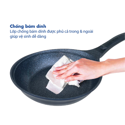 KW-26CI Chảo không dính Korea King sâu, đường kính 26cm, đáy màu hồng, xanh- Hàng chính hãng