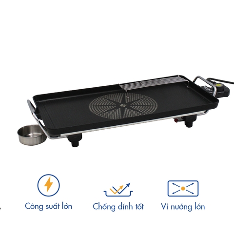 KGS-268 Vỉ nướng điện Korea King ( Điện áp: 220V/50Hz, Công suất: 1300W)-Hàng chính hãng