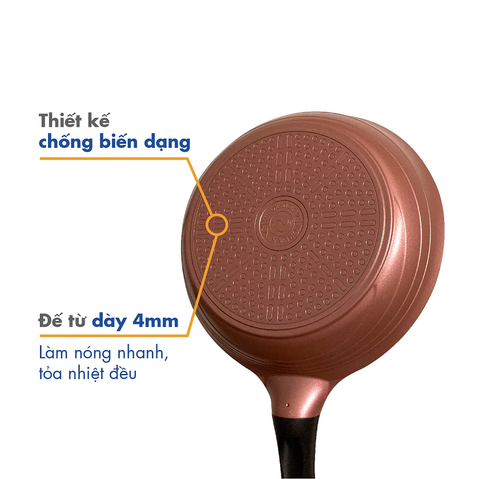 KFP-20CI Chảo không dính Korea King cạn đường kính 20cm, đáy màu hồng - Hàng chính hãng