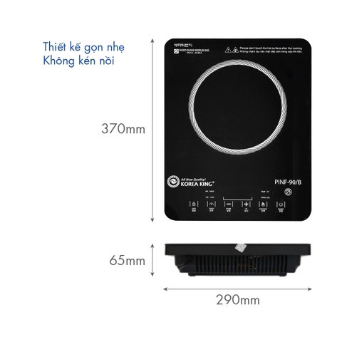 PINF-90/B Bếp điện hồng ngoại Korea King (220V/50HZ, 2000 W ) - Hàng chính hãng