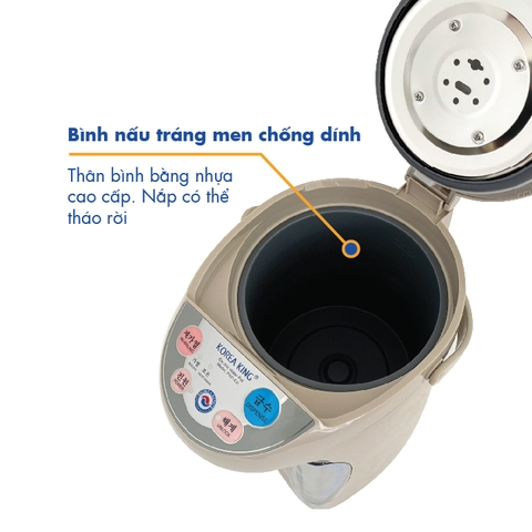 PWP-43L Bình thủy điện Korea King  (dung tích 4.3 L, 750W, 220V/50HZ) - Hàng chính hãng
