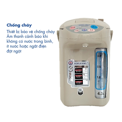 PWP-43L Bình thủy điện Korea King  (dung tích 4.3 L, 750W, 220V/50HZ) - Hàng chính hãng