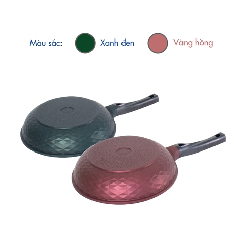 KFP-28DI Chảo cạn Diamond KOREA KING size 28 ( đáy màu xanh đen, vàng hồng)-Hàng chính hãng