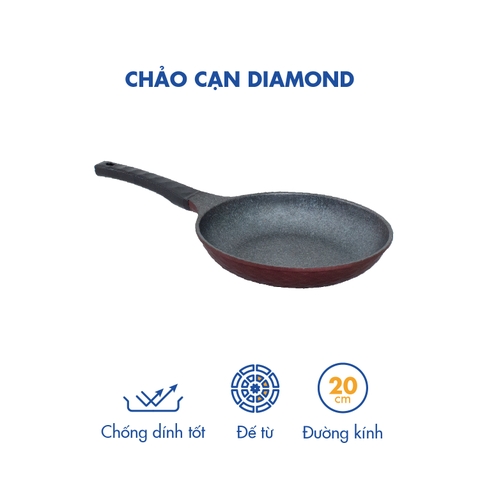 KFP-20DI Chảo cạn Diamond KOREA KING size 20 ( đáy màu xanh đen, vàng hồng)-Hàng chính hãng
