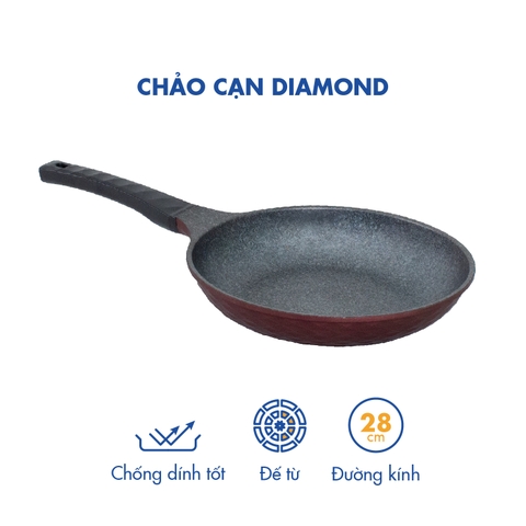 KFP-28DI Chảo cạn Diamond KOREA KING size 28 ( đáy màu xanh đen, vàng hồng)-Hàng chính hãng