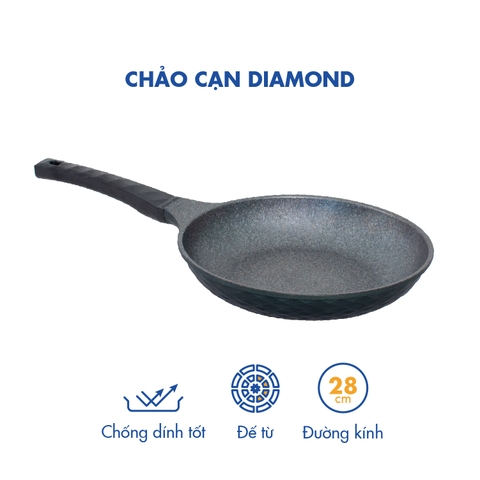 KFP-28DI Chảo cạn Diamond KOREA KING size 28 ( đáy màu xanh đen, vàng hồng)-Hàng chính hãng