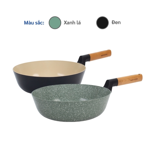 KW-26WI Chảo chống dính Woody Korea King ( chảo sâu, size 26cm, black) - Hàng chính hãng