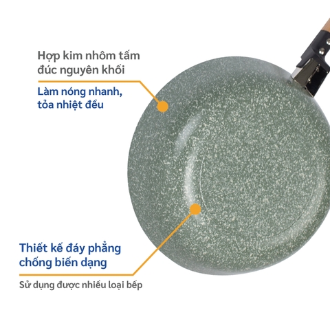 KW-26WI Chảo chống dính Woody Korea King ( chảo sâu, size 26cm, black) - Hàng chính hãng