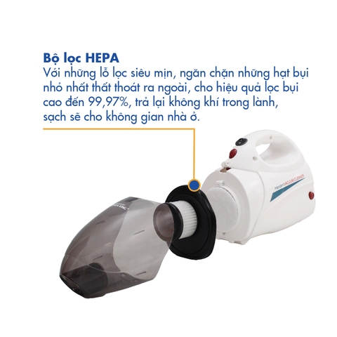 PDG-666 Máy hút bụi cầm tay Korea King (220V/50Hz, 1000W)-Màu Xanh trắng