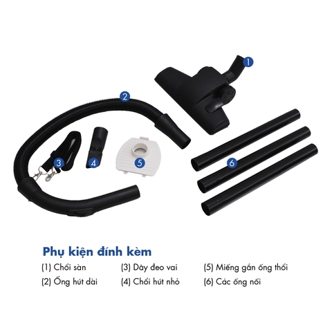 PDG-666 Máy hút bụi cầm tay Korea King (220V/50Hz, 1000W)-Màu Nâu trắng