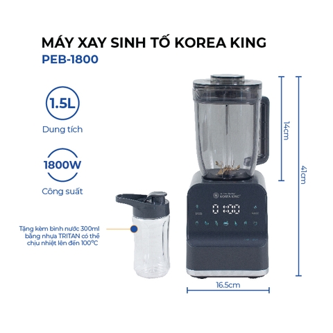 PEB-1800 Máy xay sinh tố Korea King  (220-240 V/50-60 Hz, dung tích 1.5L) - Hàng chính hãng