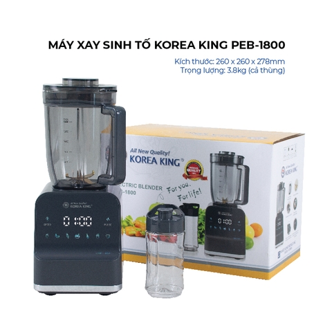 PEB-1800 Máy xay sinh tố Korea King  (220-240 V/50-60 Hz, dung tích 1.5L) - Hàng chính hãng