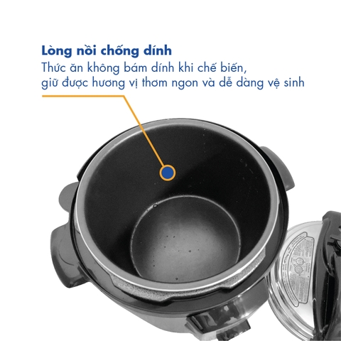 Nồi áp suất Korea King PEPC - 60STSN (220V/50HZ, công suất 1,000W, dung tích 6,0L)