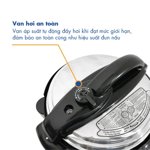 Nồi áp suất Korea King PEPC - 60STSN (220V/50HZ, công suất 1,000W, dung tích 6,0L)