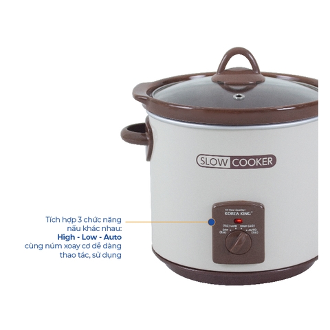 PSC-30GL Nồi tiềm Korea King (220 V/50Hz, 200 W, 3.0L ) - Hàng chính hãng