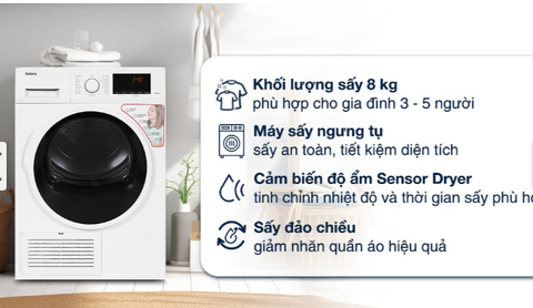 Máy sấy ngưng tụ Galanz 8 kg DC-80S5C