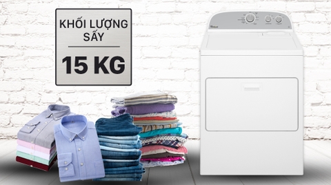Máy sấy quần áo Whirlpool 15 kg 3LWED4815FW