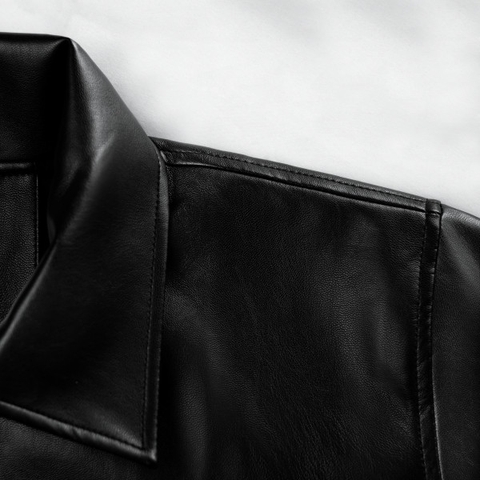 Áo khoác da lót lông khóa zip cao cấp LADOS - LD2070