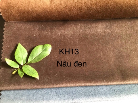 KITA-SAMI-KH-13:-VẢI NHUNG CAO CẤP - MÀU NÂU ĐEN