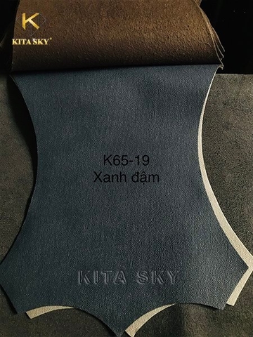 KITA-K65-19:-MÀU DA CÁT VẢI GIẢ DA VÂN TRƠN