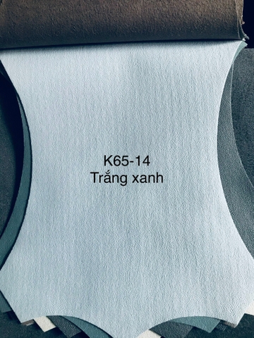 KITA-K65-14:-MÀU MÂY XANH VẢI GIẢ DA VÂN TRƠN