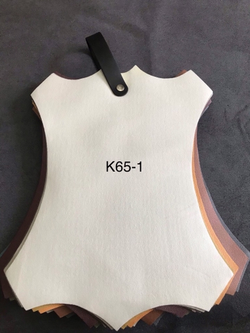 KITA-K65-1:-MÀU TRẮNG SỮA VẢI GIẢ DA VÂN TRƠN