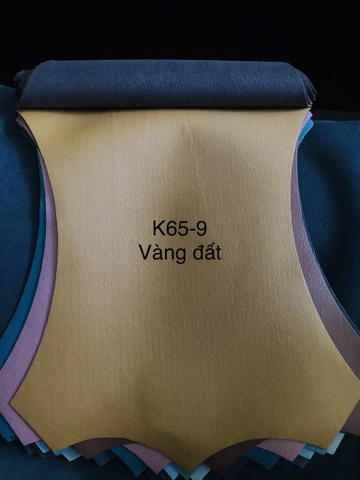 KITA-K65-9:-MÀU BÁNH FLAN VẢI GIẢ DA VÂN TRƠN